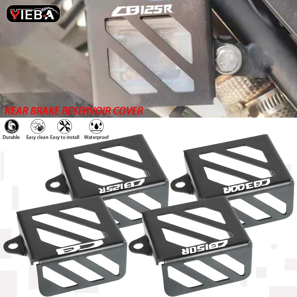 

2026 Motorcycle Rear Brake Reservoir Cover Guard Protector For Honda CB125R CB150R CB300R 2018 - 2021 2022 2023 2024 2025 YIEBA