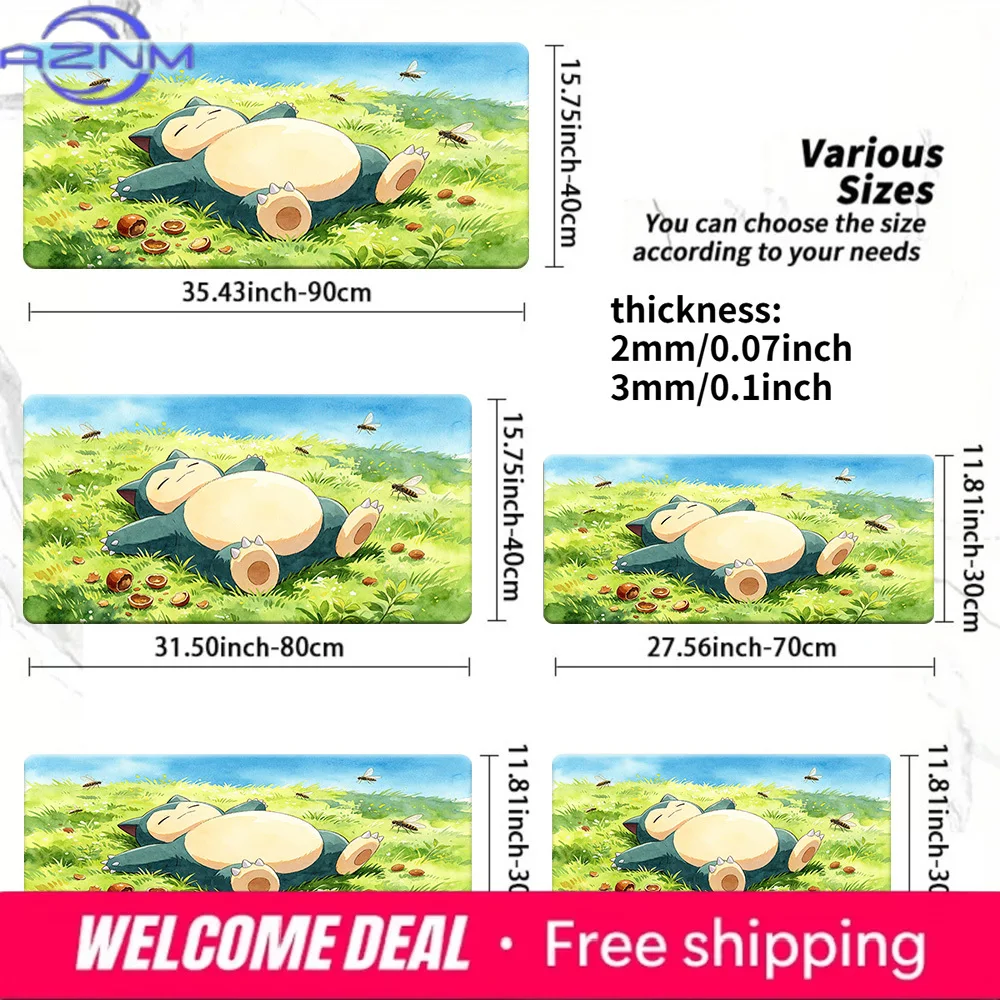 Pokemon Ash & Eevee Starry Desert TCG Spielmatte, rutschfestes, waschbares Gaming-Mauspad