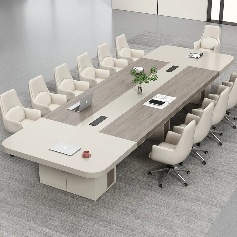 

Conference Table Multimedia Room Large Office Long Table Meeting Room Reception Modern Simple Negotiation Table And Chair
