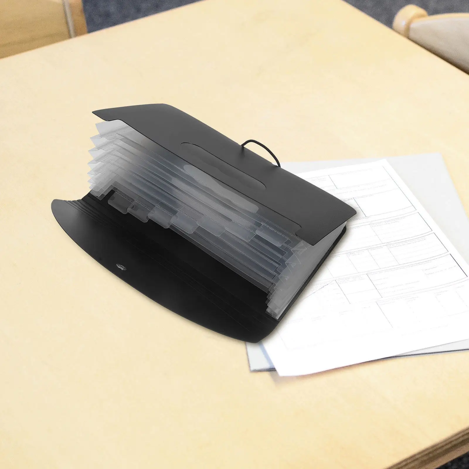 

8-Layer B6 Accordion File Folder Plastic Expandable Pockets Organizer with Tabbed Labels for Documents Receipts Coupons Travel