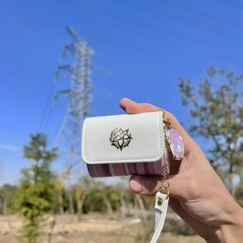 لعبة Honkai Impact 3 Elysia Peripheral AirPods حافظة سماعة الرأس مع شارة رائعة حقيبة تخزين سماعة الأذن هدية