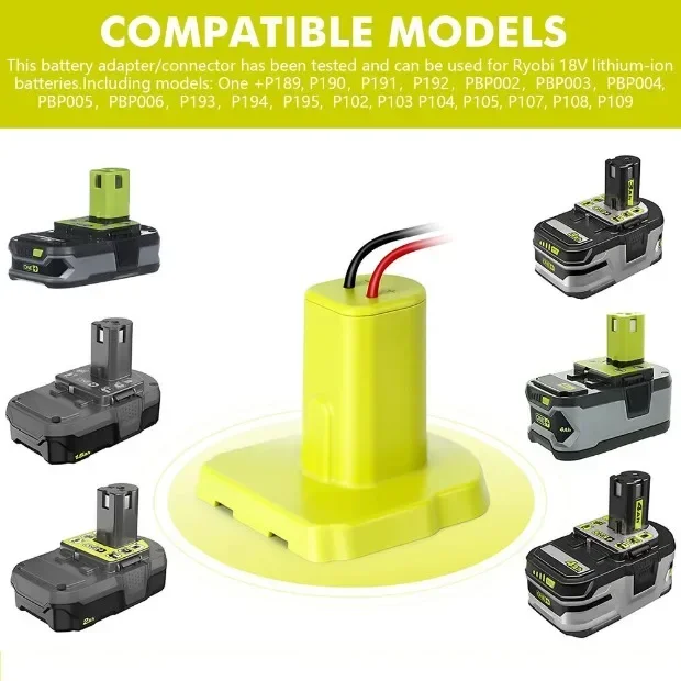 Power Wheel Battery Adapter for Ryobi 18V Li-ion & Ni-CD Battery DIY Dock Power Connector for Rc Car Robotics Rc Truck