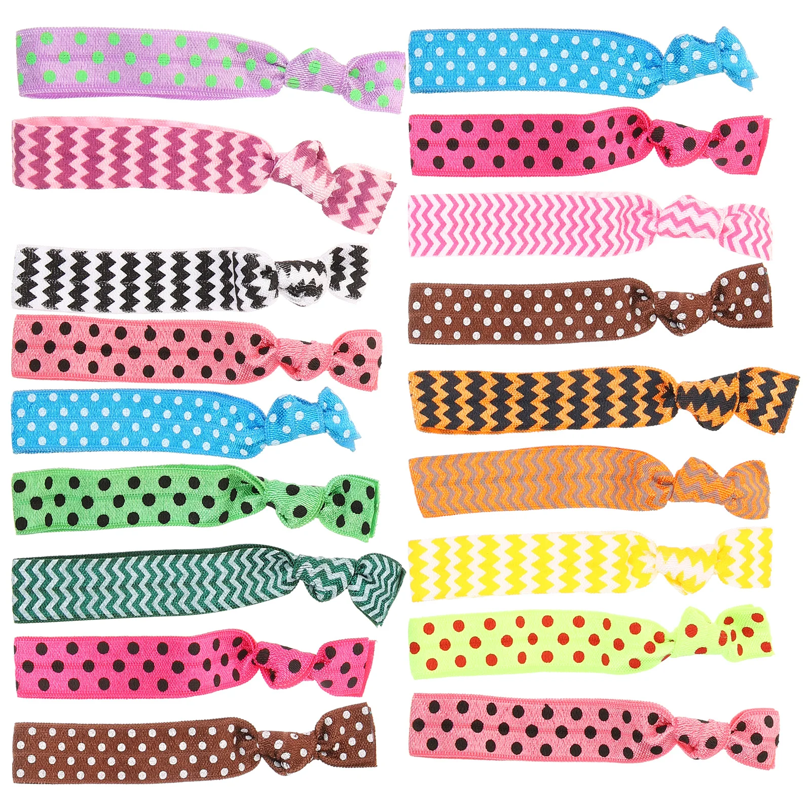

20Pcs Ribbon Hair Ropes No Crease Elastic Hair Ties Bulk for Women Sports Makeup Party Fabric Ponytail Holders