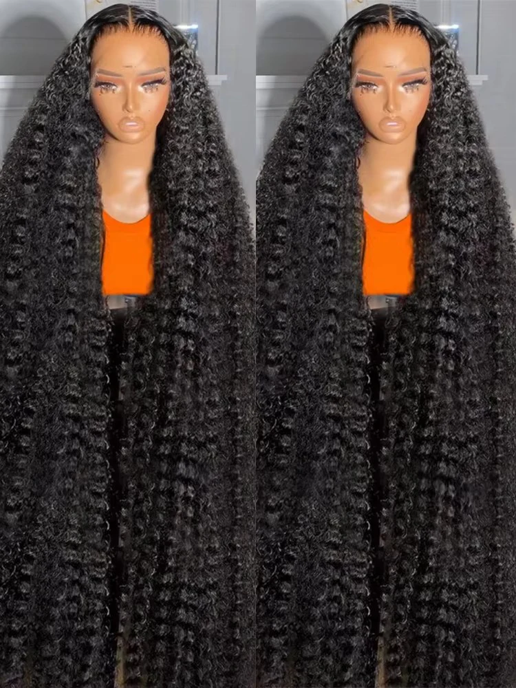 

40 46Inch Burmese Curly 13x6 13x4 HD 300% Lace Frontal Human Hair Wigs Deep Wave Frontal Wig on Clearance Sale 100% Human Hair