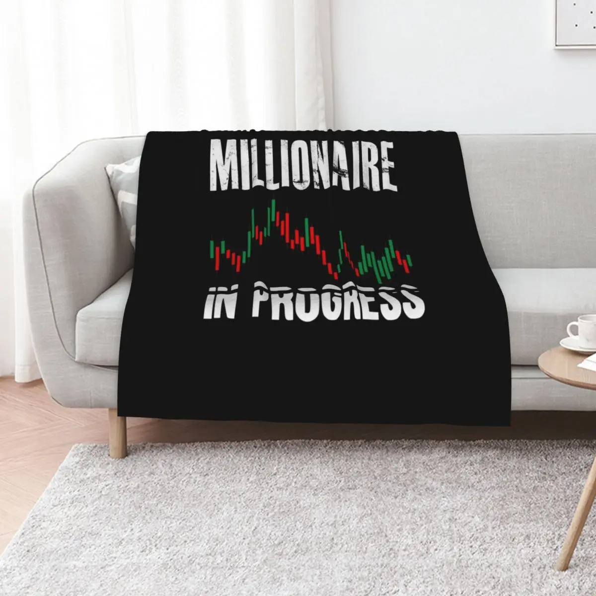 

Millionaire In Progress Daytrader Trader Trading Throw Blanket Decorative Throw Comforter Travel Beautifuls Blankets