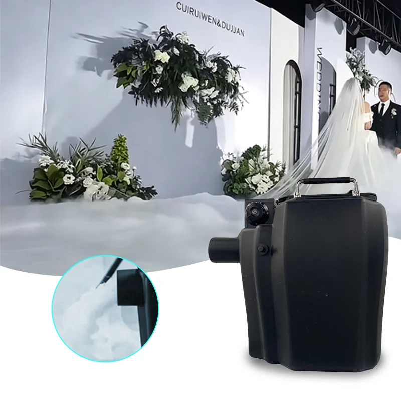 【High Quality】DMX Dry Ice Water Smoke Machine Low Lying Fog Wedding Stage Event Effect Portable High Output Unit Device Tool