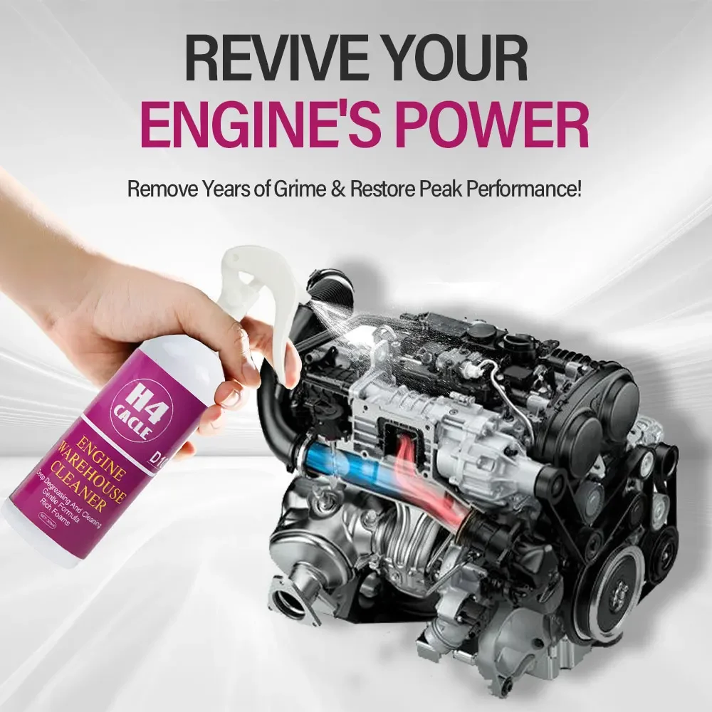 Car Engine Bay Cleaner Powerful Decontamination Cleaning Product for Engine Compartment Heavy Oil Dust Car Cleaning Product