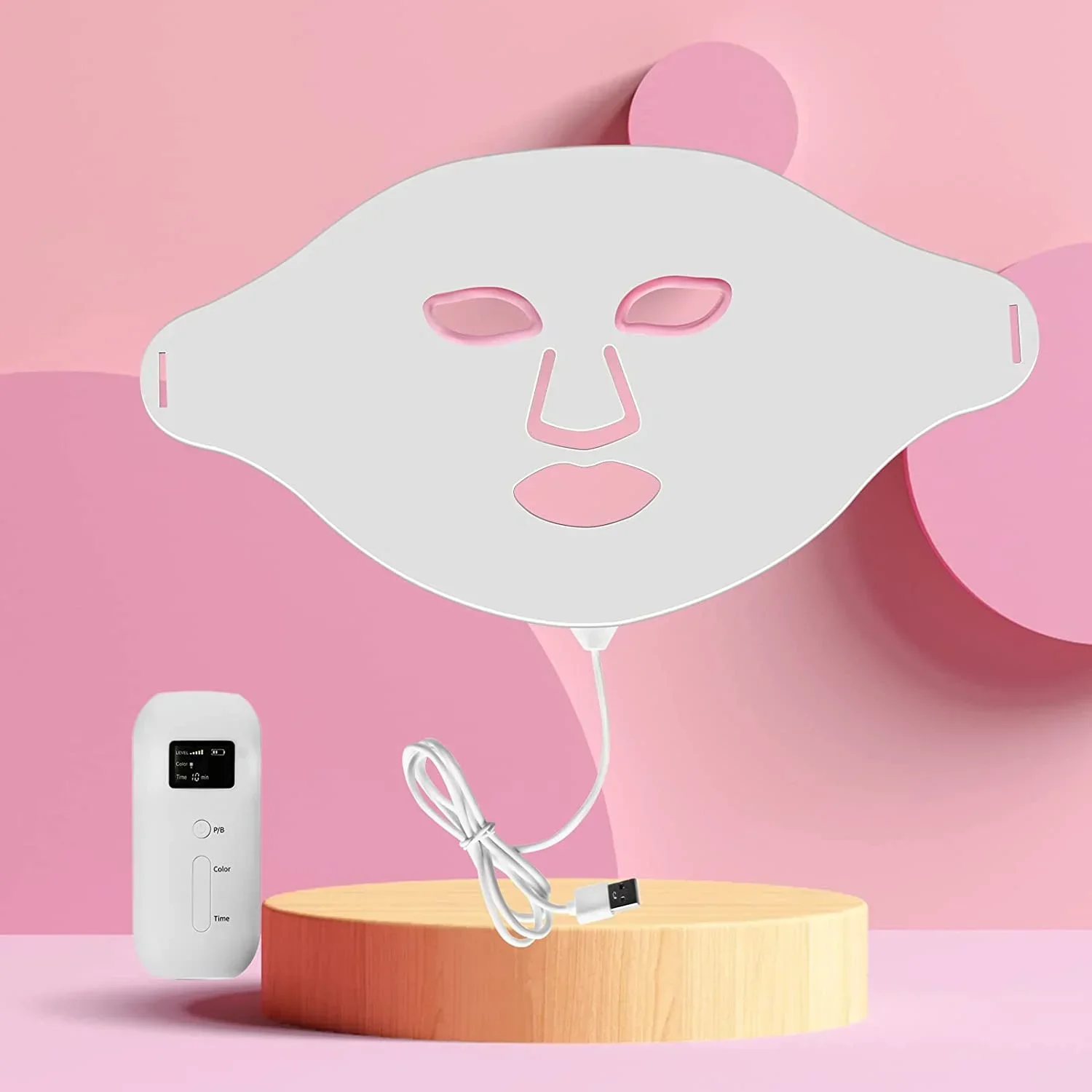 

Perfect New Silicone Mask Multi-wavelengths 7 Colors Face & Neck Mask Pain Relief Home Spa LED Light Therapy Mask