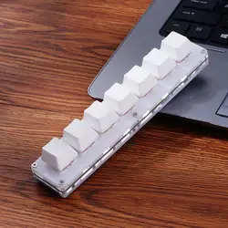 Mini 7 Key Custom OSU Keypad USB Wired White Programmable Macro Mechanical Keyboard For Gaming Working DIY Macropad