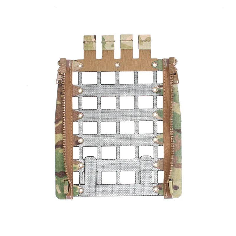 Panel trasero táctico con cremallera MOLLE para chaleco FCPC V5