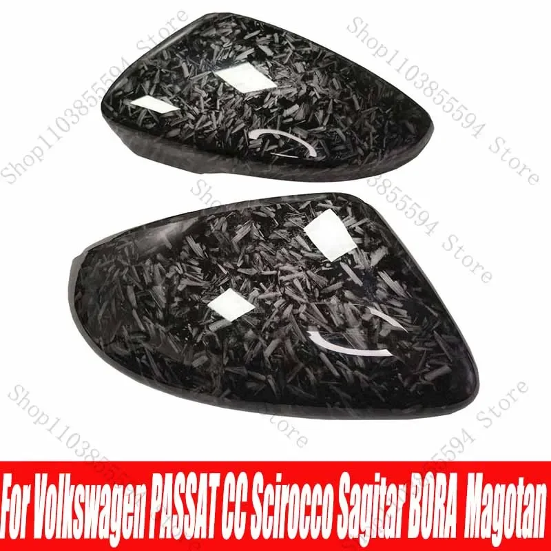 

Replacement Rearview Side Mirror Covers Cap For Volkswagen PASSAT CC Scirocco Sagitar BORA Magotan Carbon Fiber Gloss