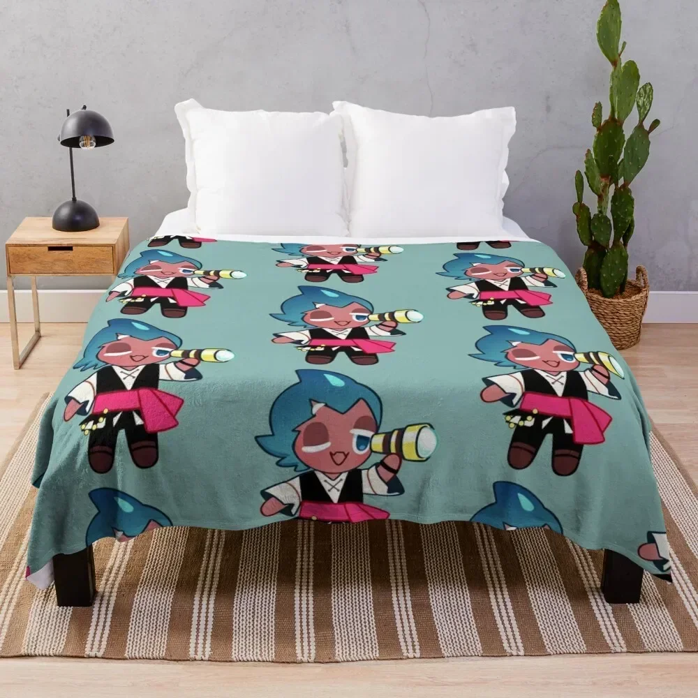 

Sorbet Shark Cookie Throw Blanket Cozy Light Blanket for Travel Camping Picnic