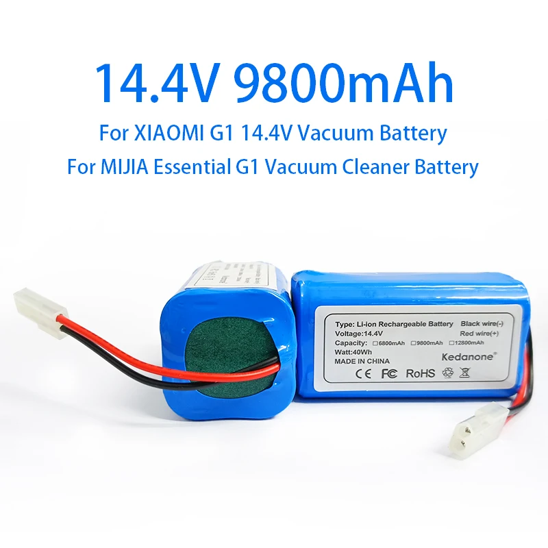 

The New 14.4V 9800mAh 4S1P 18650 Lithium Battery For Xiaomi Mi Robot Vacuum Cleaner Battery Pack MJSTG1 Robot Vacuum Cleaner