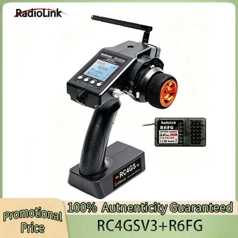 Radiolink RC4GS V3 4 CH FHSS RC Transmitter Remote Controller R6FG / R7FG With Gyro For RC Car Truck Crawler Wltoys Model