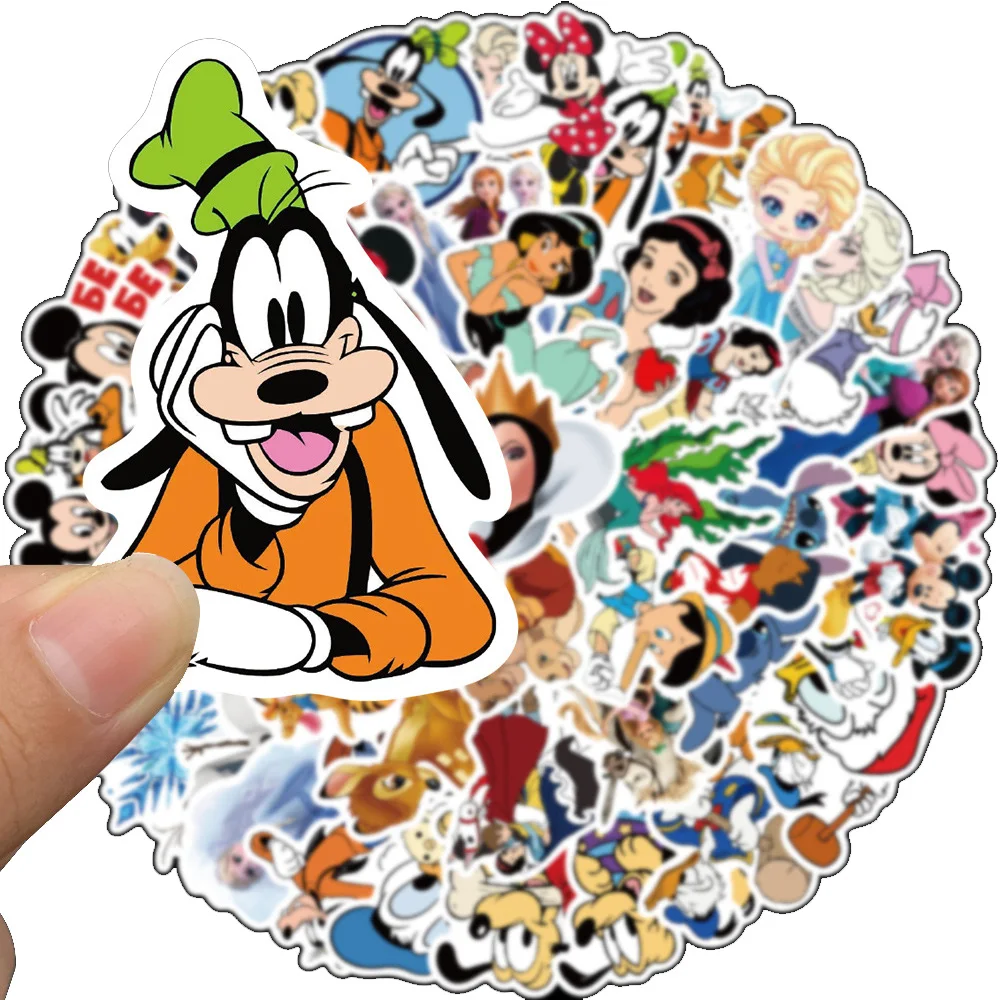 10/30/50 Stuks Schattige Disney Cartoon Stickers Prinses Sneeuw Wit Ariel Anime Stickers Voor Kinderen Speelgoed Kawaii Diy Telefoon Bagage Notebook