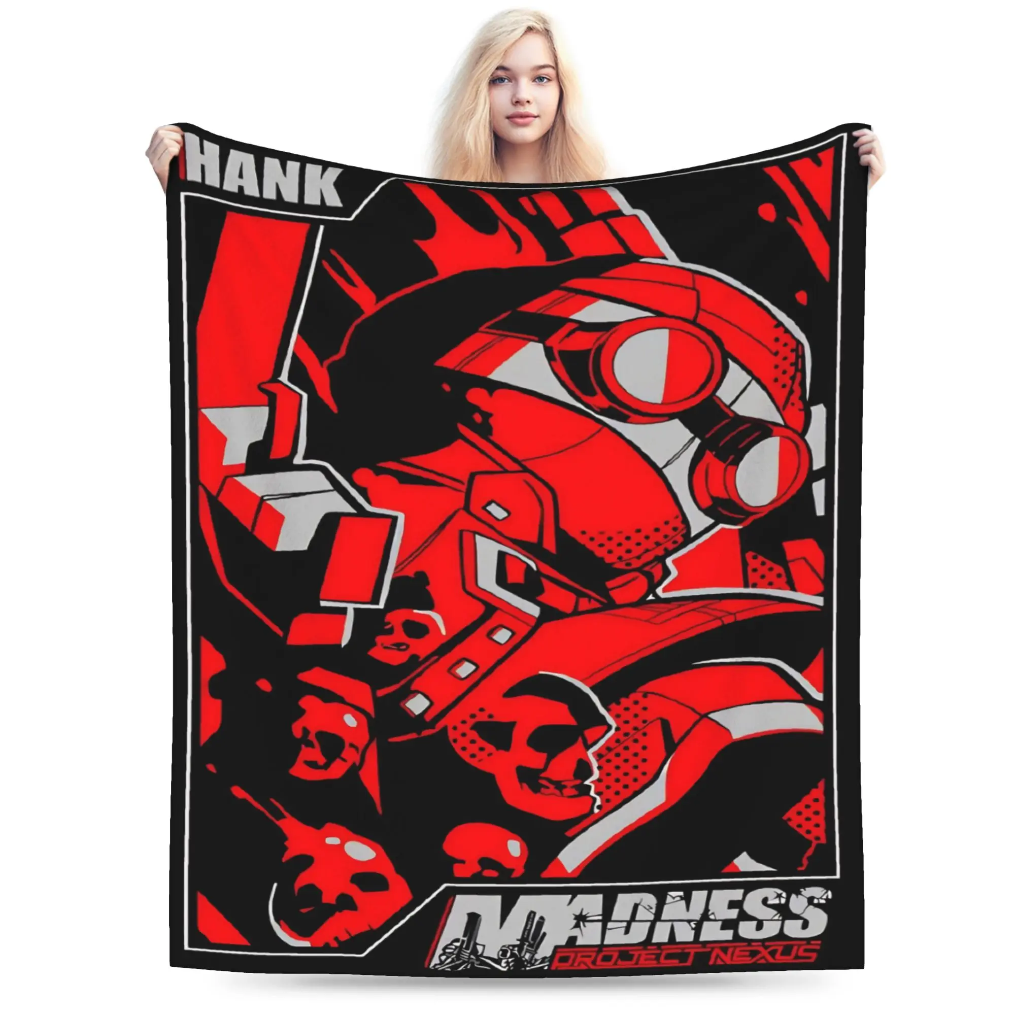 Stylish MADNESS COMBAT Hank Blanket Lightweight Thin Velvet  Comfortable Throw Blanket Machine Washable