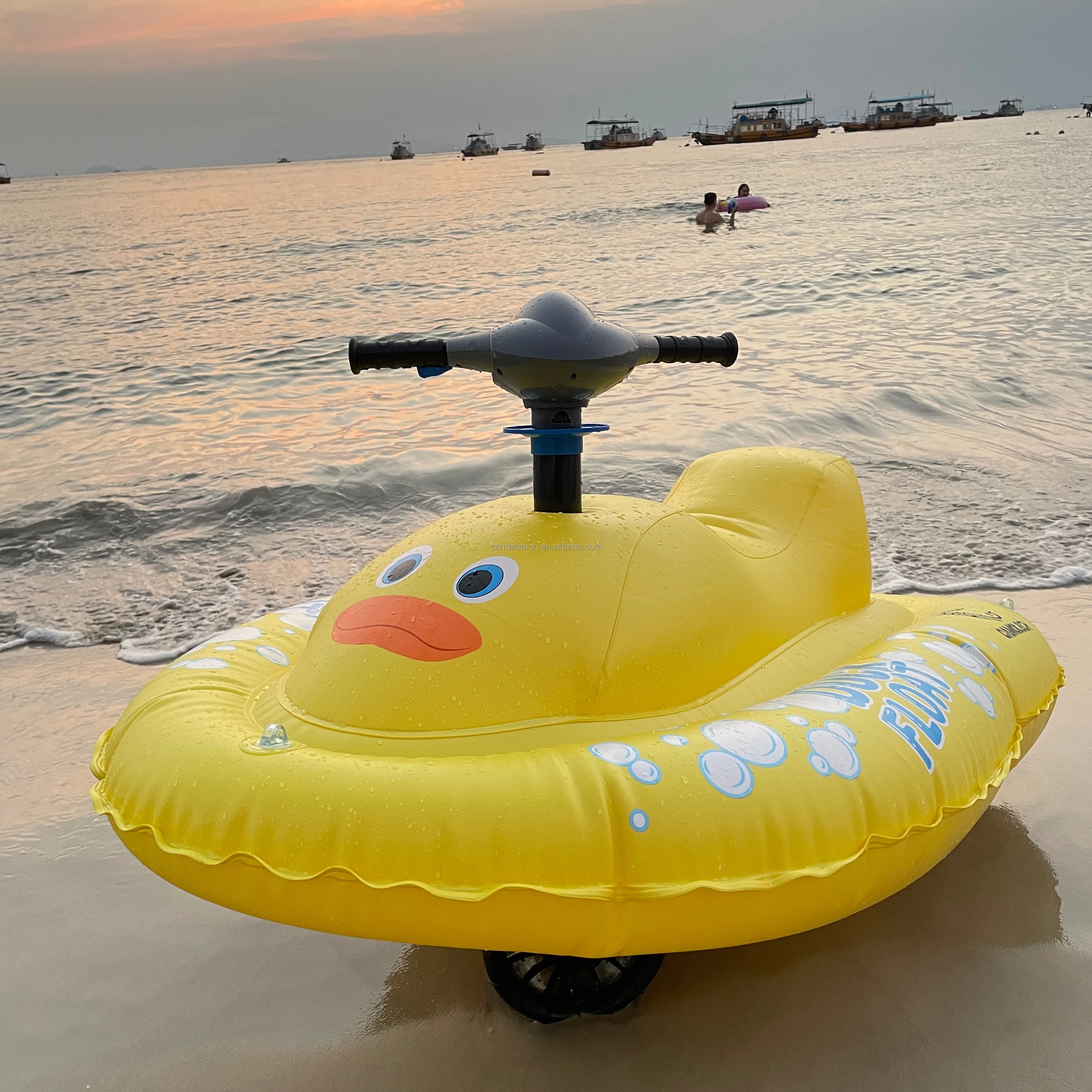 GCAMOLECH W5 Children's Water Toys Electric Boat Motor Double Watercraft Swimming Pool Kids Electric Motorboat Jetski