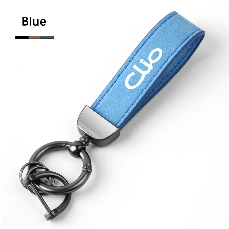 New Suede Car Keychain Pendant Keyring Chain Hanging For Renault Clio 2 3 4 5 6 MK2 MK3 MK4 Sport RS Koleos Captur Kadjar Megane