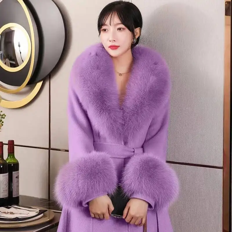 

Real Fox Fur Collar And Cuffs Set Winter Furry Fur Scarf For Coat Jackets Women Wrap Scarves Female Luxury Shawls Hood Fur Decor