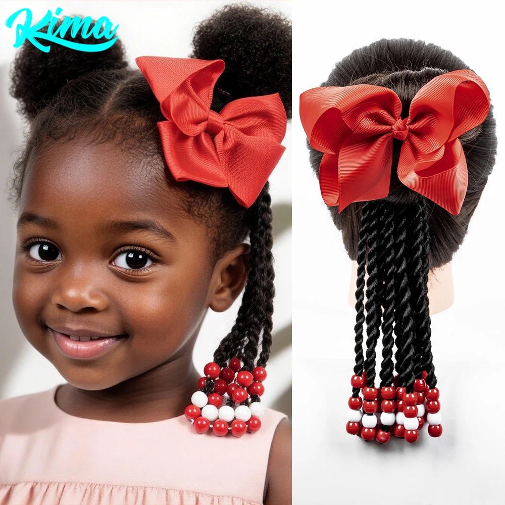 

Beads Ponytail Accessories Kids Hair Ties Black Africans Little Girl Passion Twist Headband Wig beads for Girls Hair Accessories