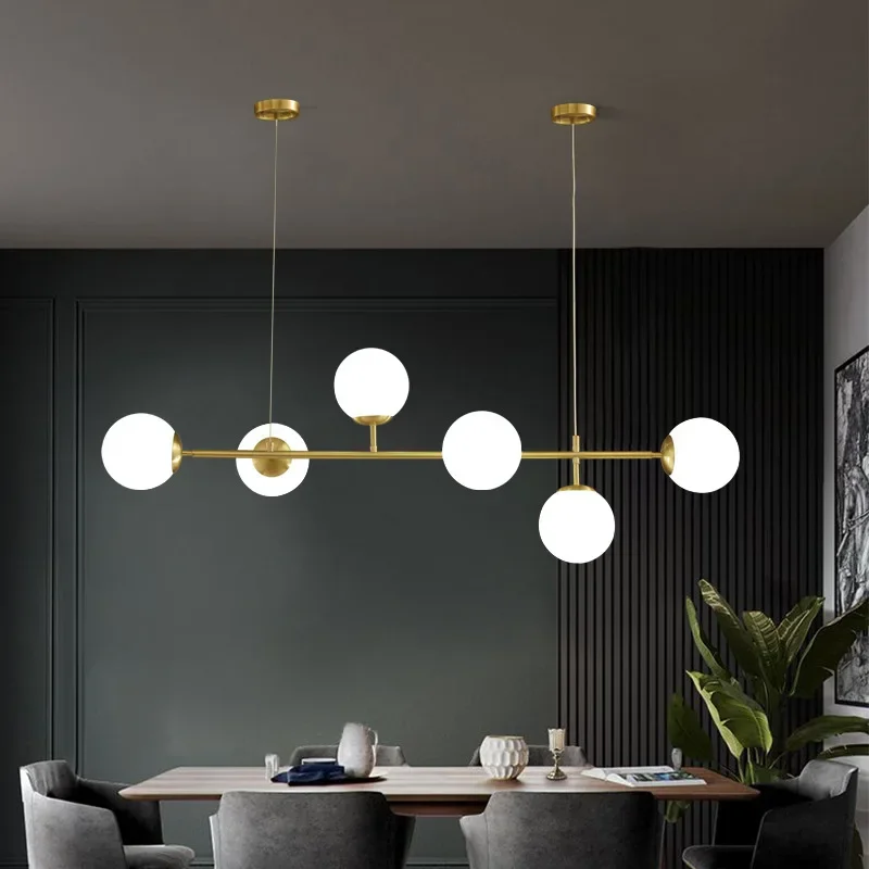 

New LongChandelier Glass Shades E27 For Coffee Tables Dining Room Kitchen SuspensionLighting House Decor Lusters Luminaires