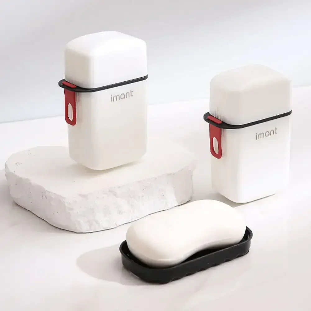 Plastic Soap Dish Travel Box Holder Container With Lid Durable Soap Case Strong Sealing Organizer Bathroom Home Outdoor Hiking