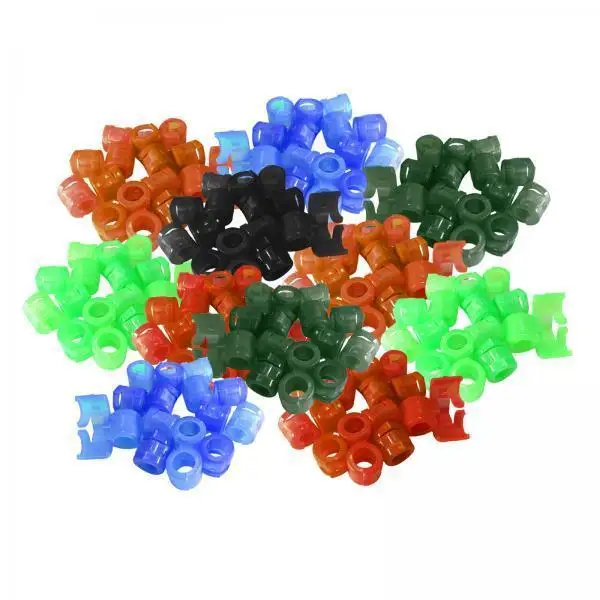 Numbered Clip on Bird Rings Mixed Color Parrot Pigeon Leg Band Animal Marker for Training and Competition