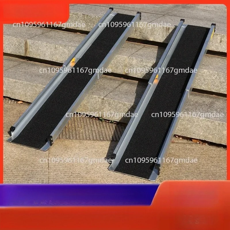 

Barrier-free ramp telescopic portable movable aluminum alloy anti-slide wheelchair up stairs steps slope plate wholesale