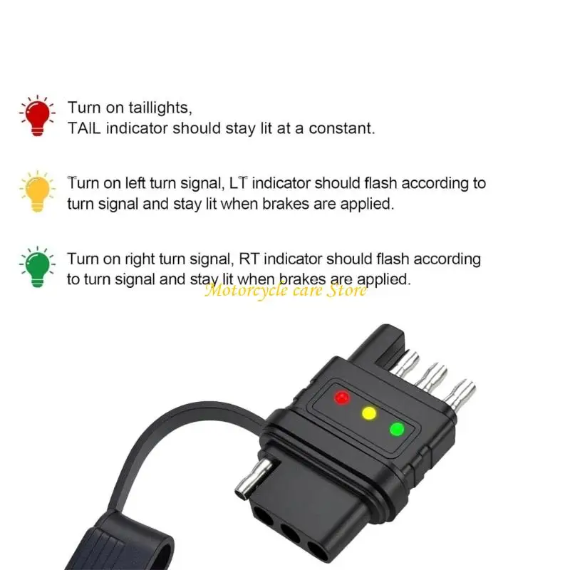 

U75F Профессиональный 4-контактный портативный тестер вилок прицепа для легкого поиска и устранения неисправностей