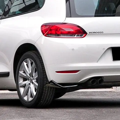 For Volkswagen Scirocco R 2009-2016 Car Body Kit Front Bumper Splitters Lip Spoiler Gloss Black ABS Decoration Rear Wrap Angle 10 best sales body kit volkswagen beetle - №4