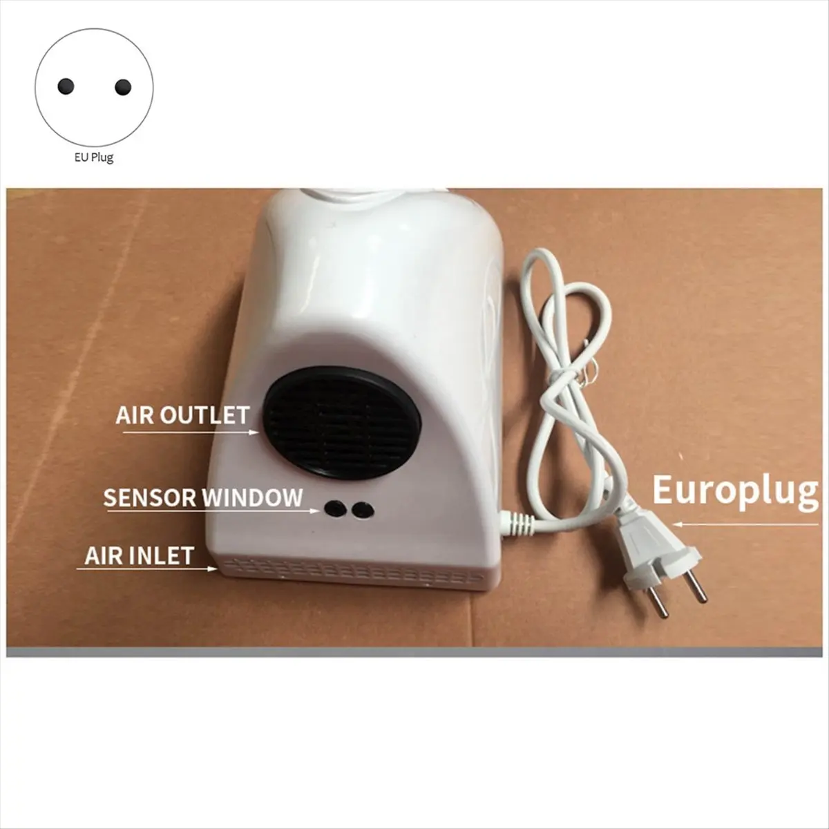 A003 600W Automatic Hand Dryer Electric Heater Wind Hand Dryer Machine Hotel Bathroom Hand Dryer Household Equipment EU Plug