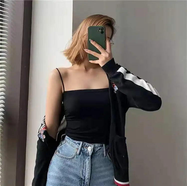 Sexy Women Thin Wild Solid Camis Vest Tank Tops Female Strap Basic Tops Slim Sleeveless Camisole