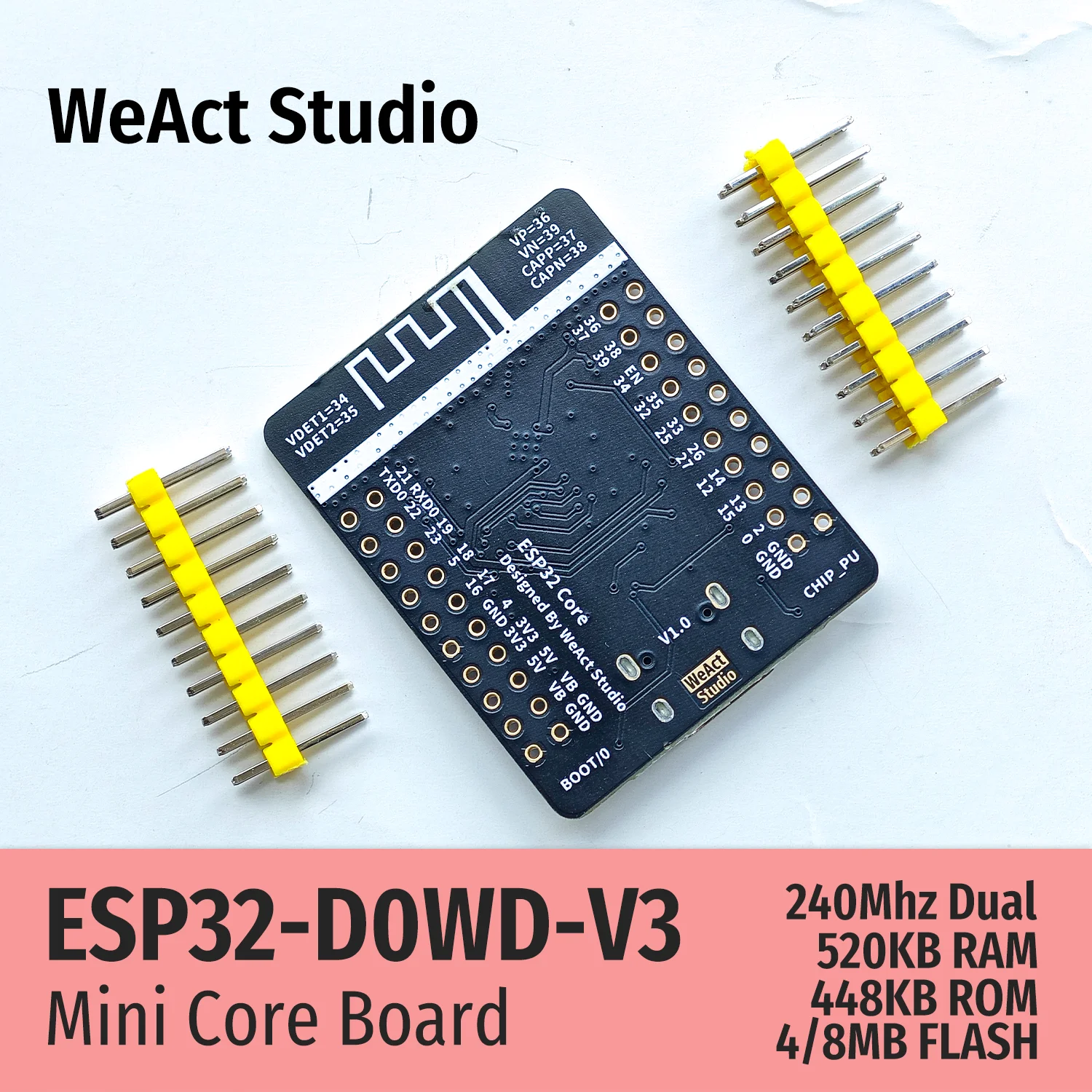 Weaxie ESP32 Conseil de développement TYPE-C CH340K WiFi + Bluetooth touristes Core ESP32-DOWD-V3