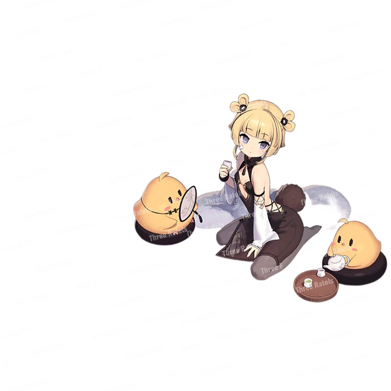 ثلاثة راتلز QCYX7 Azur Lane أنيمي فتاة سيارة ملصق الجدار ملصق ديكور المنزل الشارات