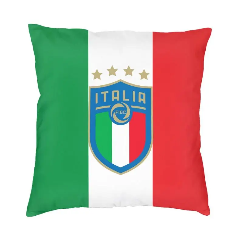 Hot Sale Italia Figc Throw Pillow Case Home Decorative Italian Football Gift Cushion Cover Sofa Car Pillowcase Polyester