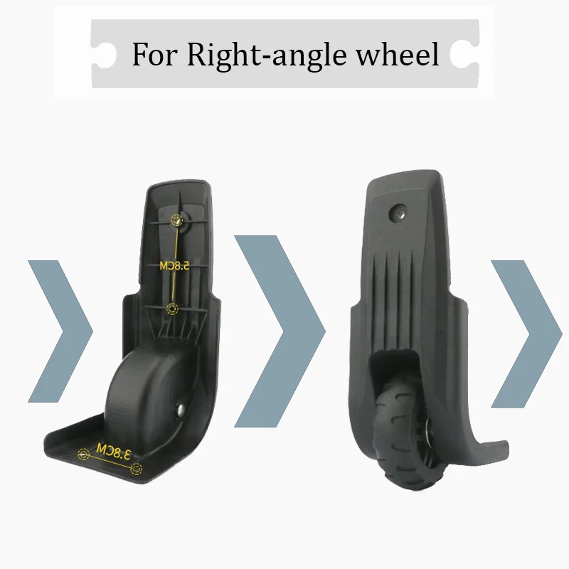 For Replacing Fixed Luggage Trolley Wheels Straight-running Castors Durable Front Luggage Trolley Wheels