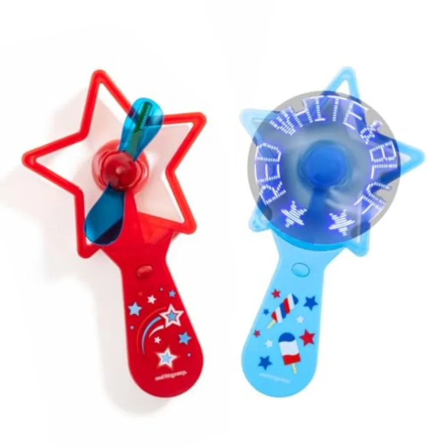 

Light Up Message Fan for LED Handheld Spinning Fan with Flashing Text, Portable Battery Powered Personal Cooling Fan for Travel