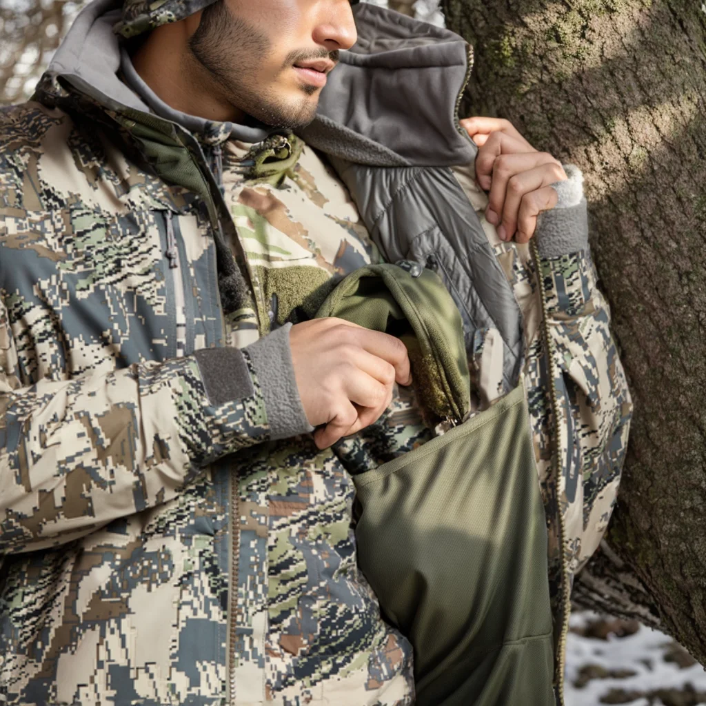 Imagem -04 - Hifad-roupa Exterior Camuflada para Homens Parka para Pesca e Caça Inverno