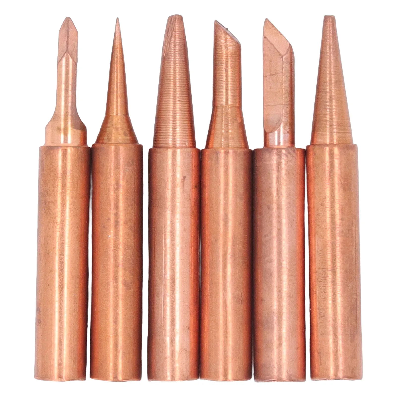 

6PCS Soldering Tips Internal Heat 936 Solder Iron Tip Replacement 900M Copper Electric Soldering Heads