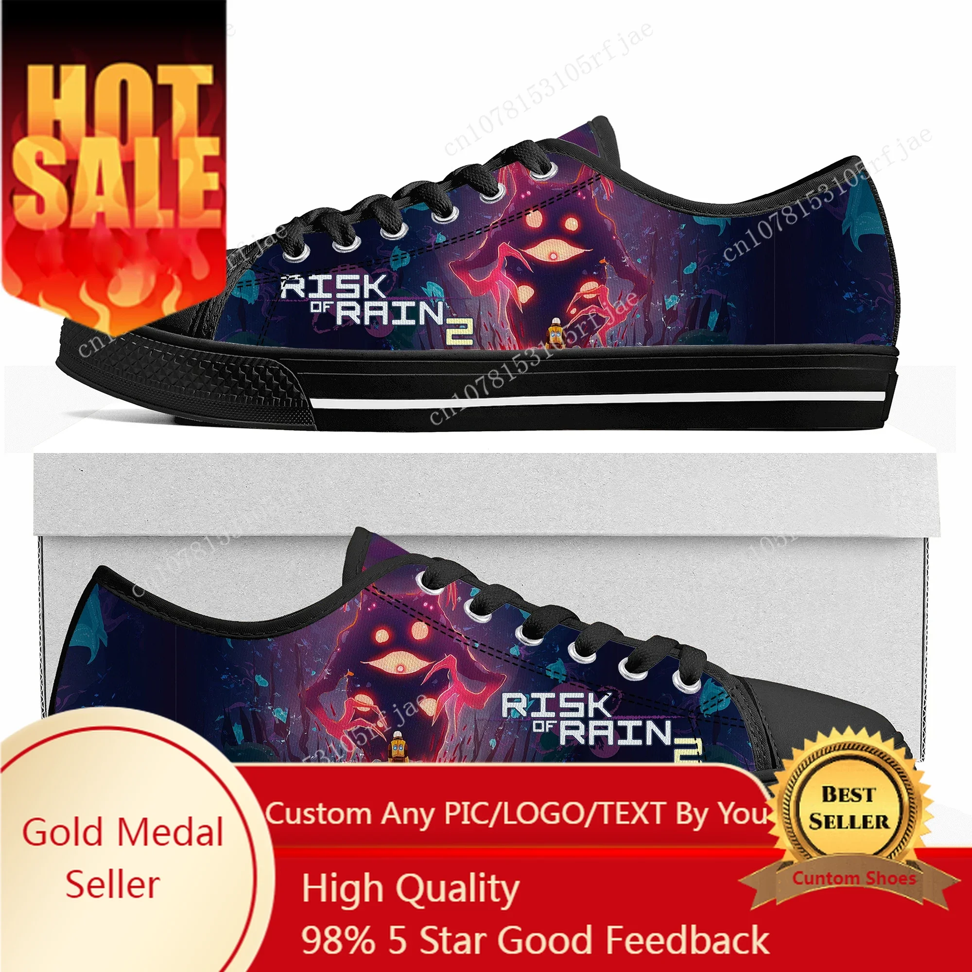 

Risk of Rain 2 Low Top Sneakers Cartoon Game Womens Mens Teenager Shoes Casual Fashion Tailor Made Canvas Sneaker
