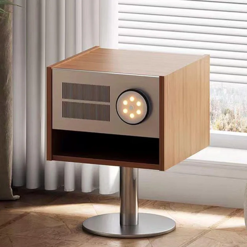 Solid wood bedside table, retro style bedroom sofa simple cabinet, locker