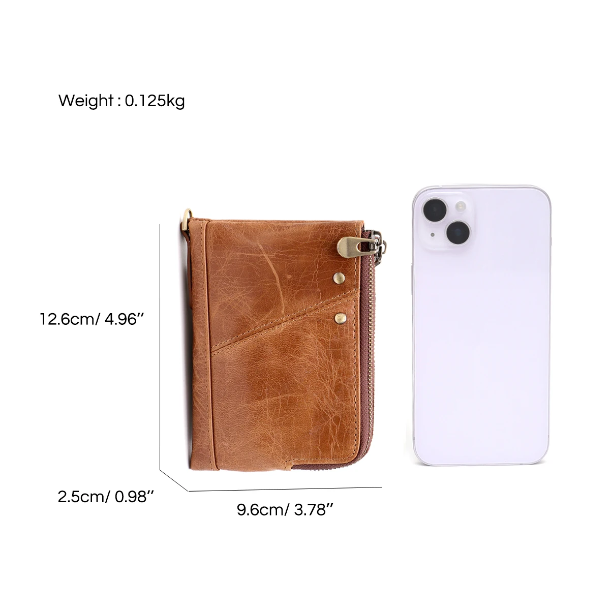 SC Luxury Retro Oil Waxed Leather Bifold Short Wallet RFID Functional Multi Pockets Card Holders Cash Slots Coin Purse Portable