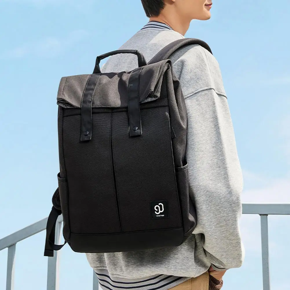 Portable Stylish Fine Stitching Outdoor Backpack Lightweight Laptop Backpack Contrast Color for Outdoor