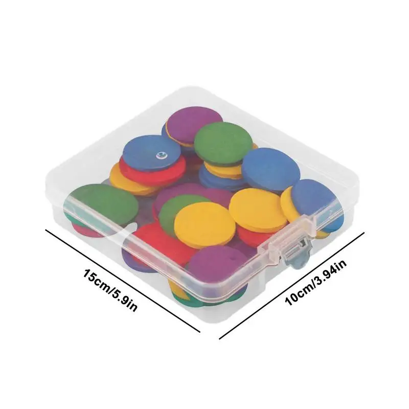 Pennarelli per bingo Chip Set da gioco rotondo in legno per matematica 50 pezzi Materiale didattico scolastico Giocattolo per lo sviluppo del cervello per le vacanze di compleanno