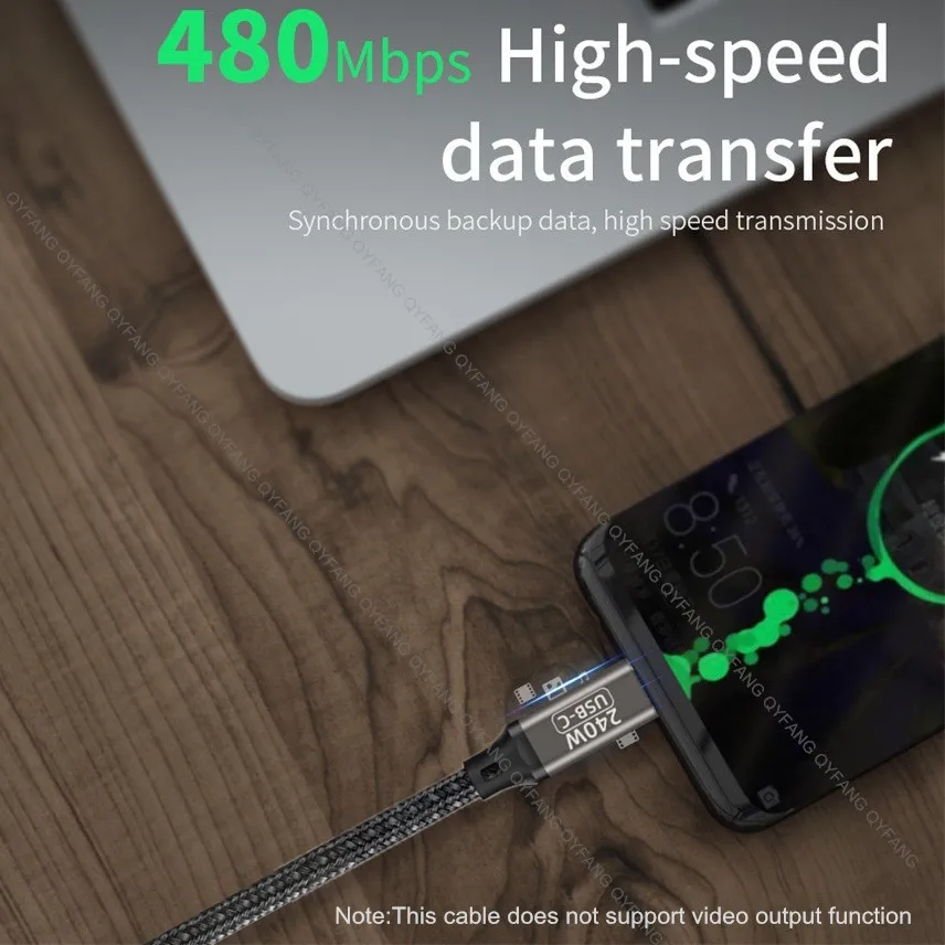 Cable USB tipo C para PS5, Nintendo Switch, MacBook, QC4.0 VOOC Warp SCP, carga rápida, PD3.1, 240W, PD100W