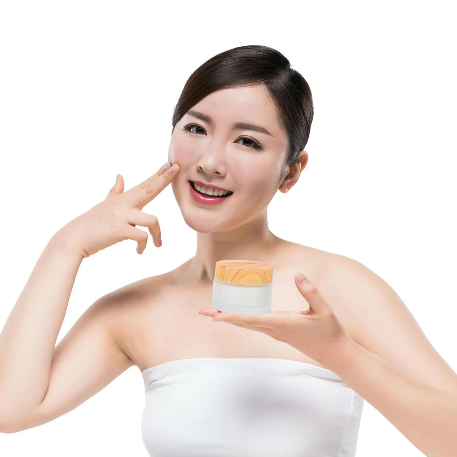 

6Pcs Matte Glass Cream Jars Refillable Travel Containers Lotion Bottles Storage Jars Matte Glass Jar Cream Jar