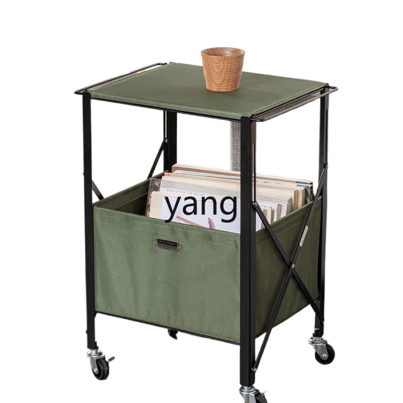 

LXL Folding Side Table Movable Sofa Side Table Living Room Creative Corner Table Small Side Cabinet Bedside