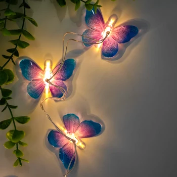 1-10M LED Butterfly Lights String LED Fairy lights Wedding birthday Party Room garden butterfly led decoration light