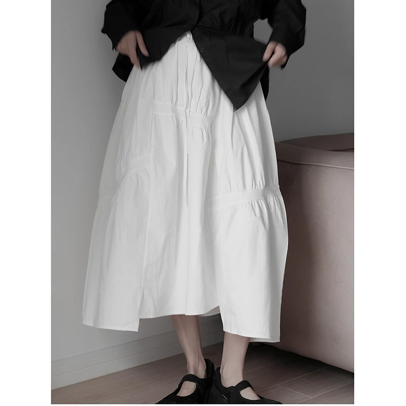 

Хорошее качество, хлопок, Новое поступление, летние женские свободные повседневные асимметричные лоскутные юбки трапециевидной формы с высокой талией, юбки до середины икры T107