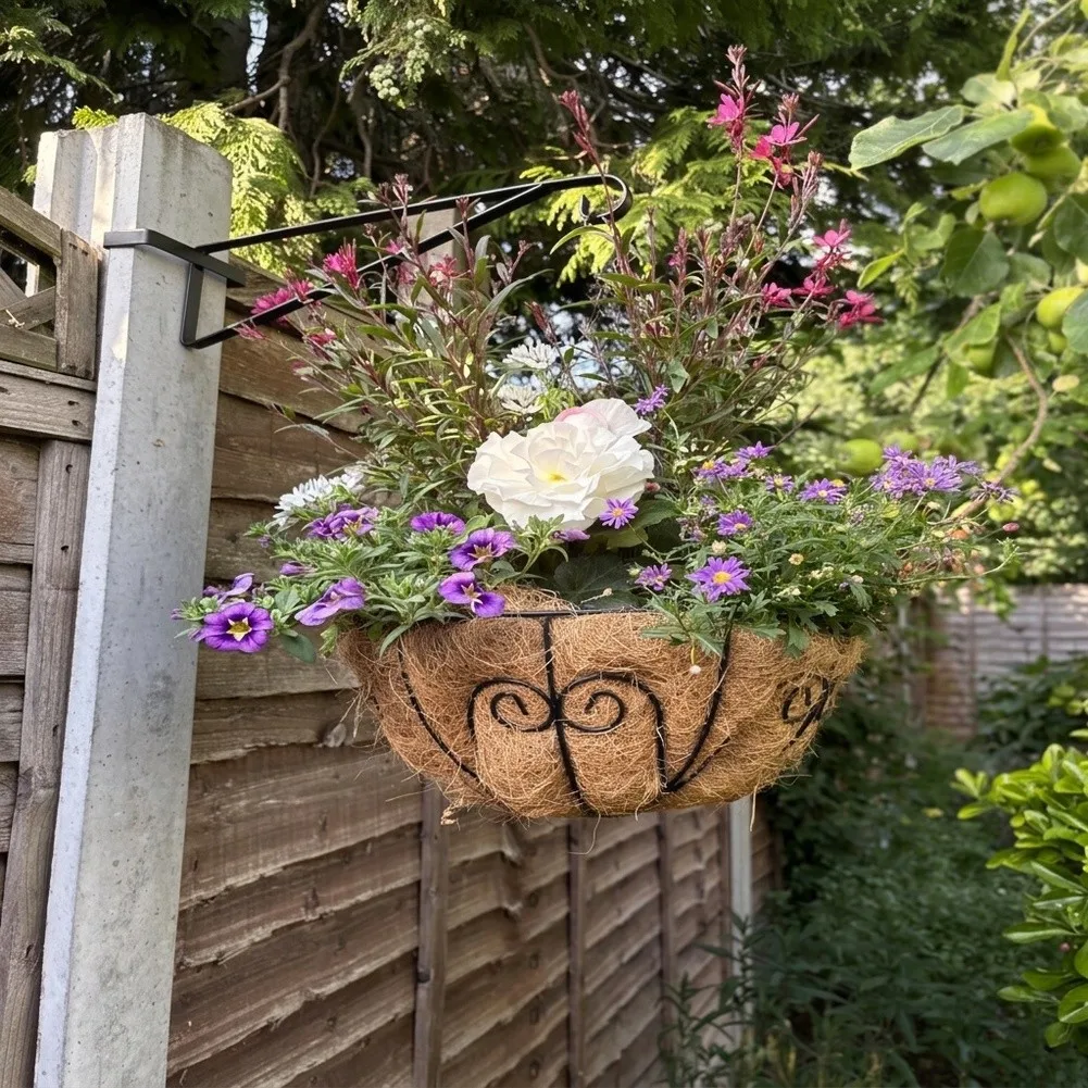 4pcs Metal For Hanging Basket Brackets for Concrete Posts Quick Mount Design for and Outdoor Decor Garden Accessories